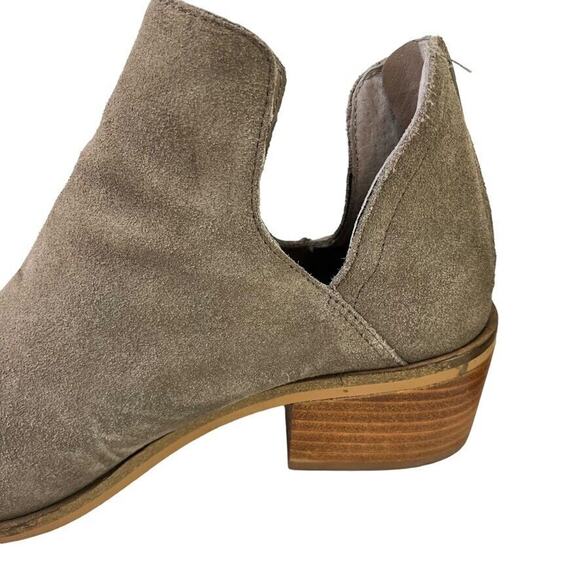 Steve Madden Lancaster Womens Taupe Gray Suede Leather Ankle Boots Booties sz 8 - Picture 4 of 16